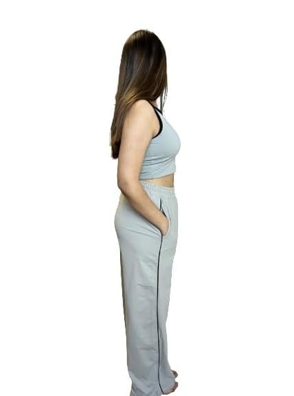 Women Slim Fit Crop Top & Pant Co-Ord Set