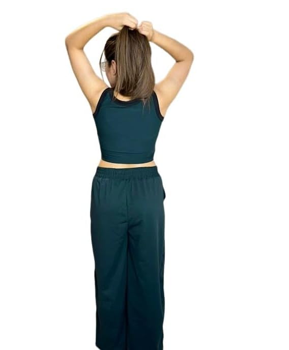 Women Slim Fit Crop Top & Pant Co-Ord Set