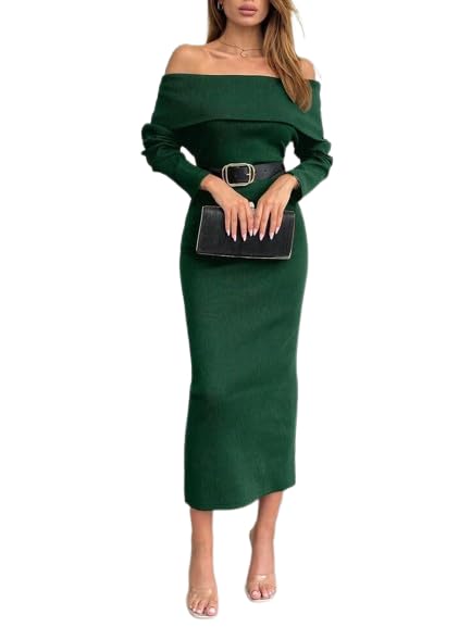 Bodycon Midi Dress — Green