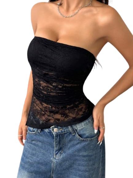 Strapless Peplum Top
