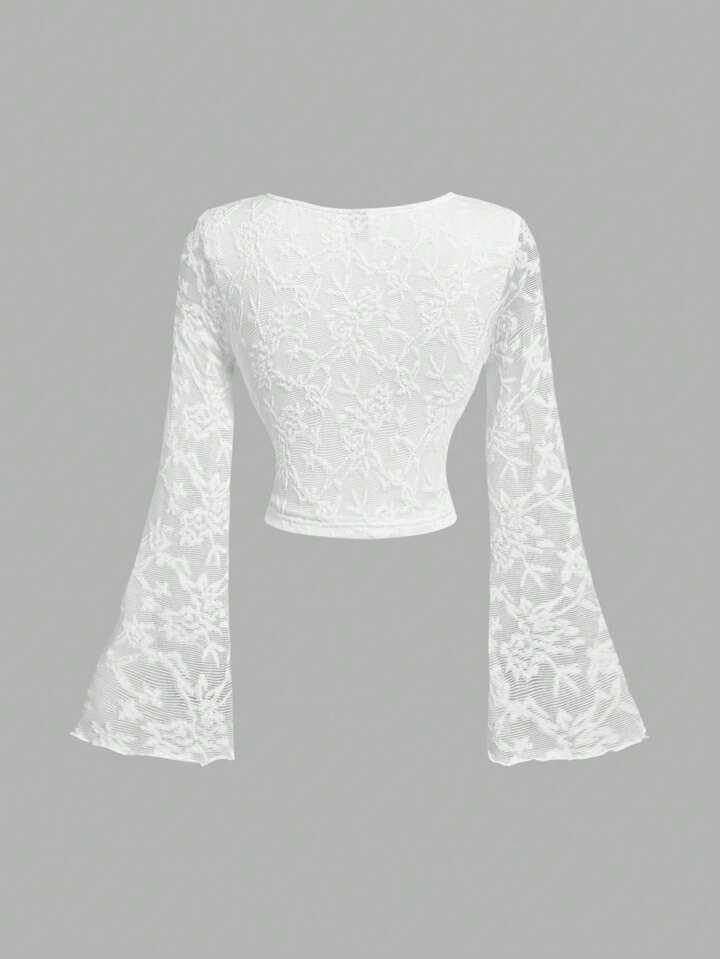 Lace Work Crop Top