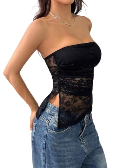Strapless Peplum Top