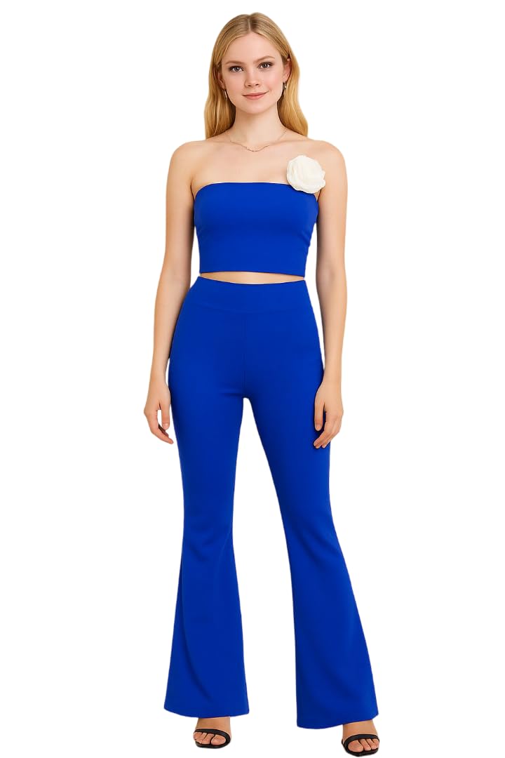 Strapless Cord Set — Rogyal Blue