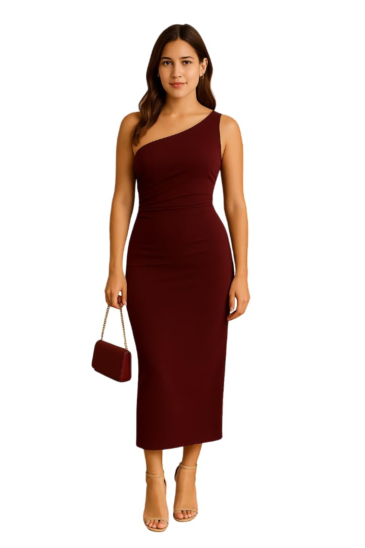 08-Bodycon Dress — Maroon