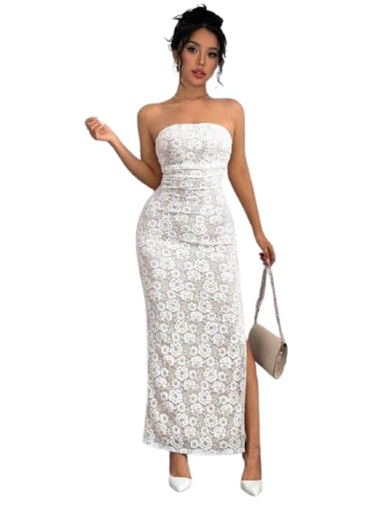 Satin bodycon Dress — White