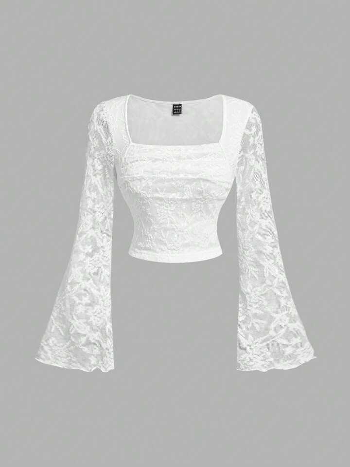 Lace Work Crop Top