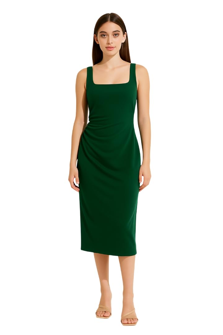 002-Strap Mini Dress — Green