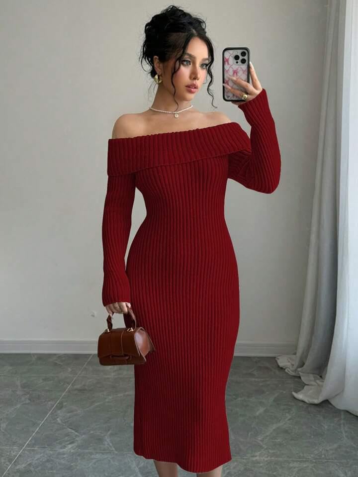 Midi Dress with Back Cut