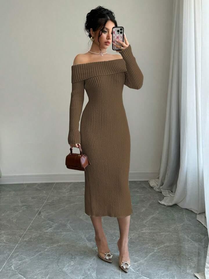 Midi Dress with Back Cut