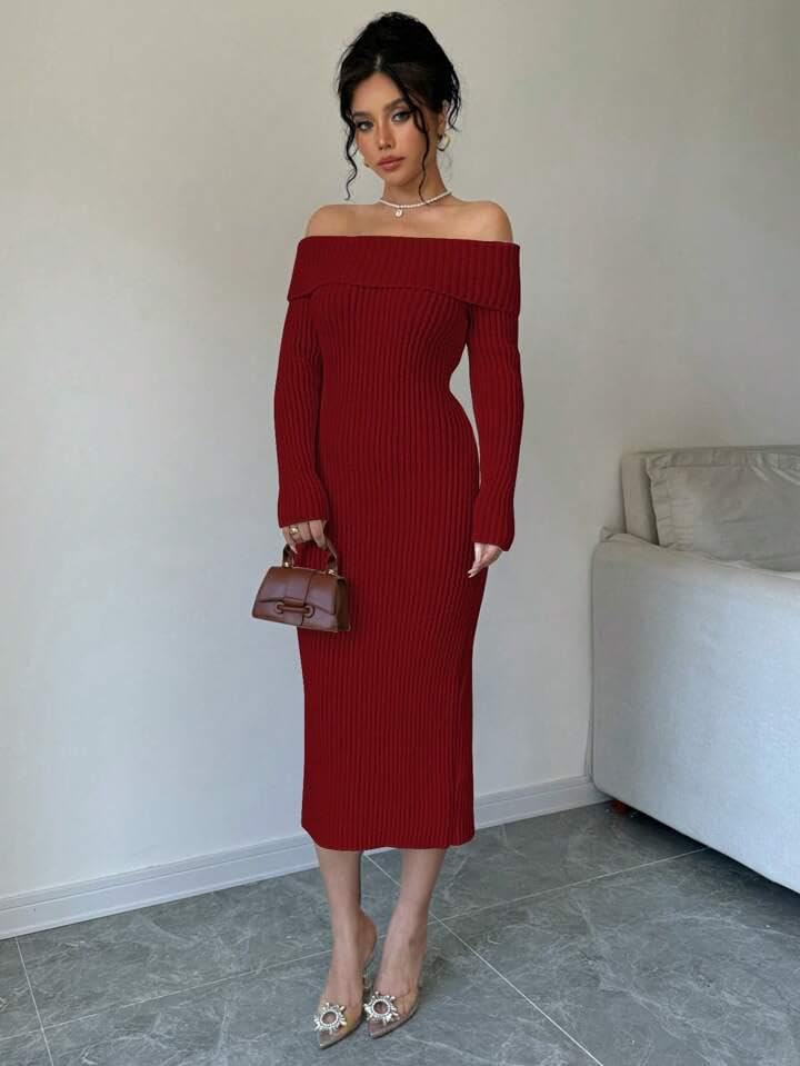 Midi Dress with Back Cut