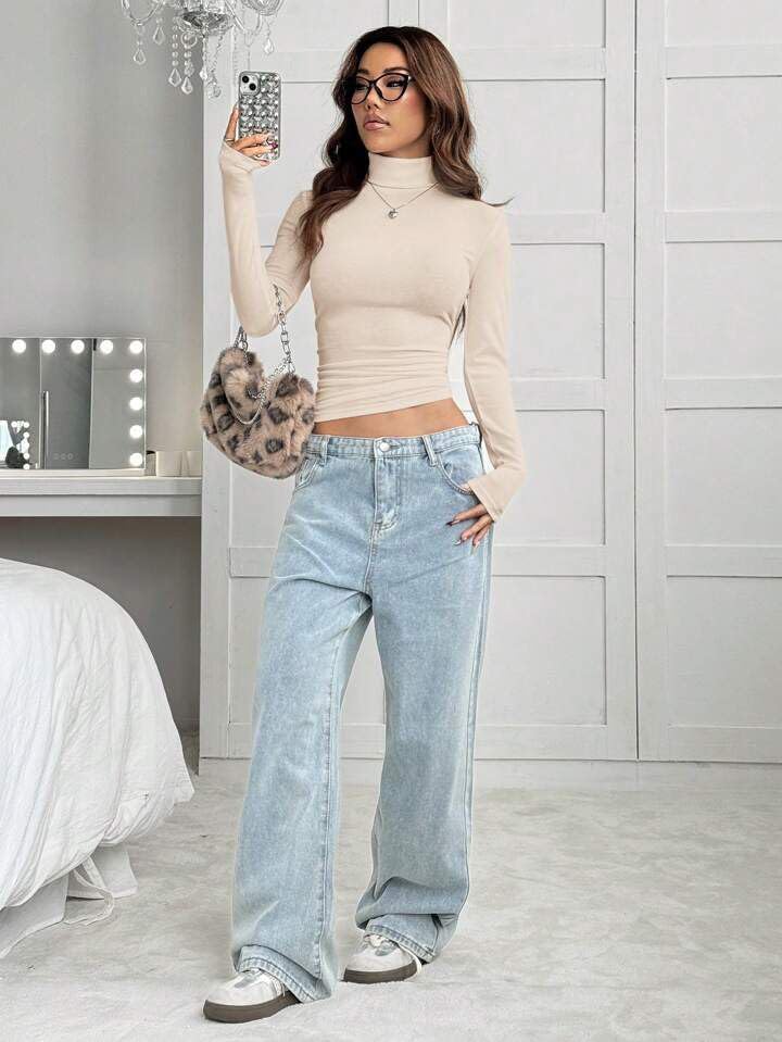 Turtleneck Crop Top
