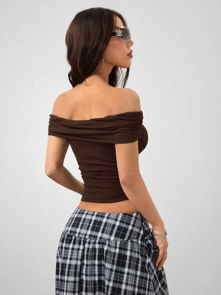 Off-shoulder Crop Top