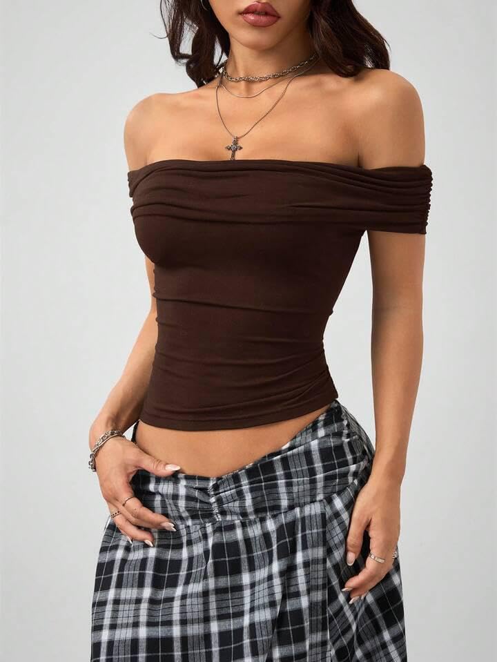 Off-shoulder Crop Top