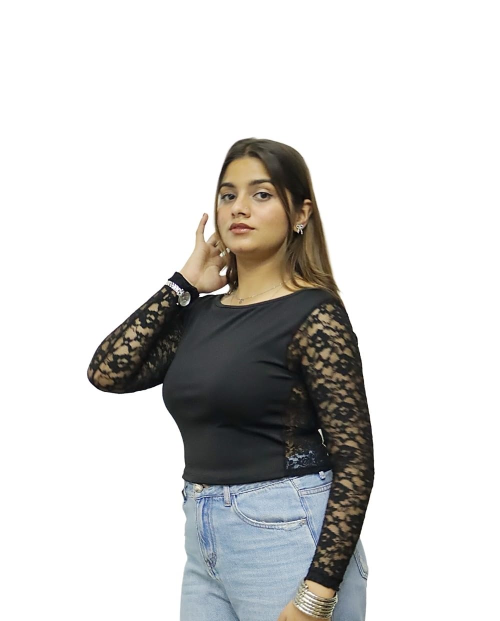 Black Sleeve top — Black