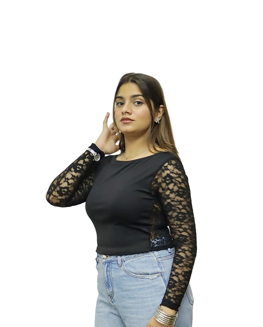 Black Sleeve top — Black