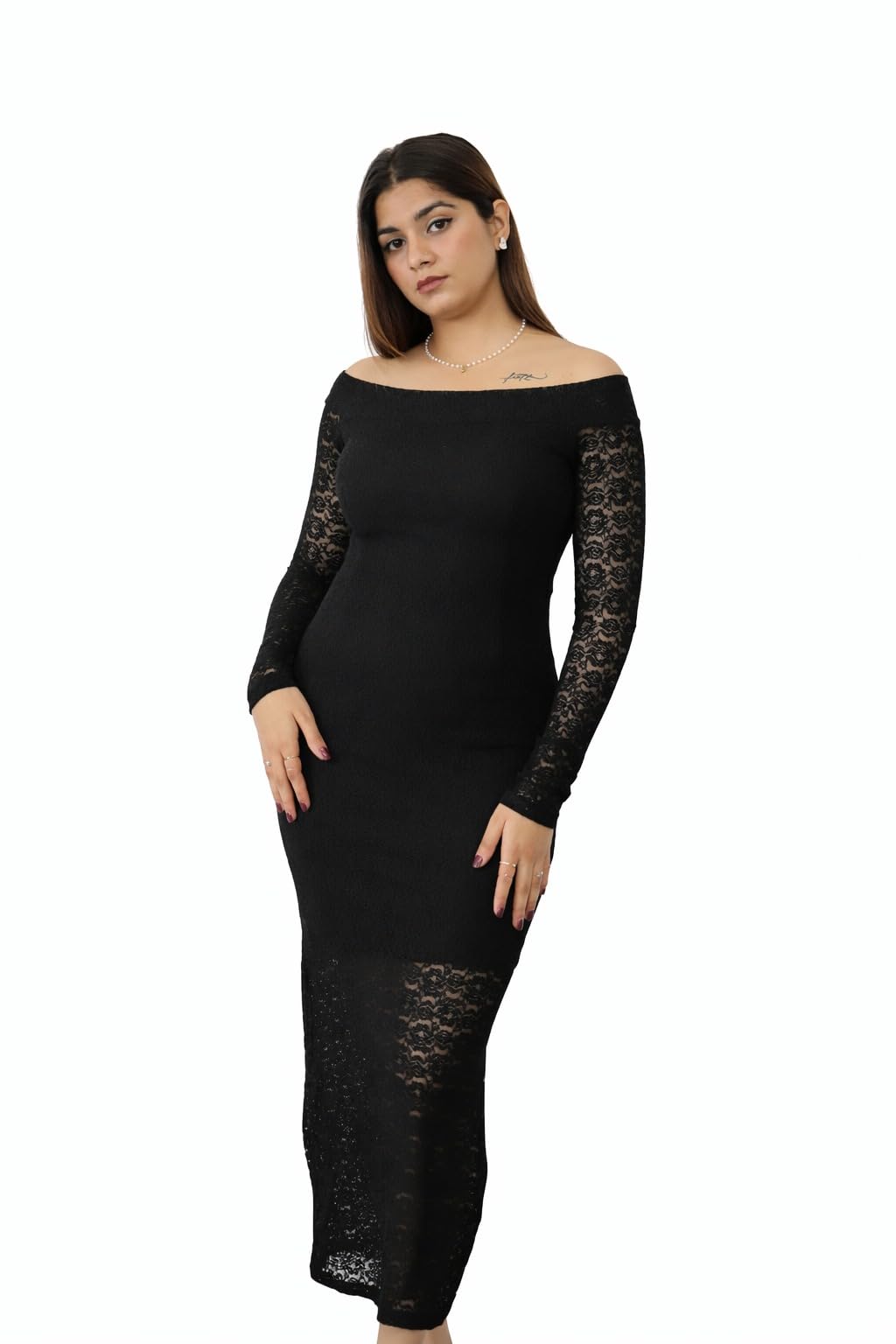 White & black Bodycon dress