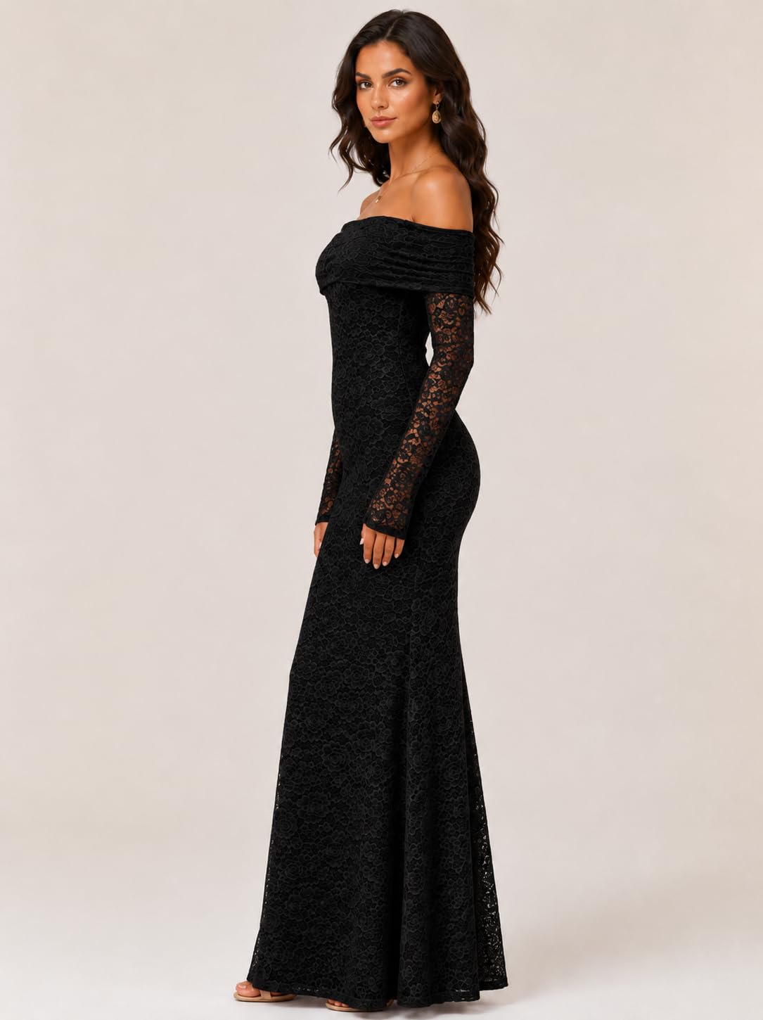 off shoulder maxi dress