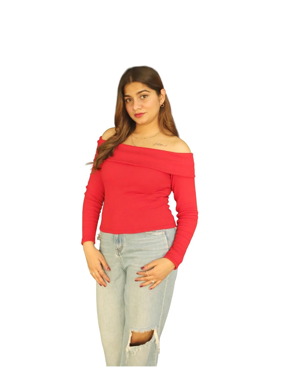 Red Sleeve less top — Red