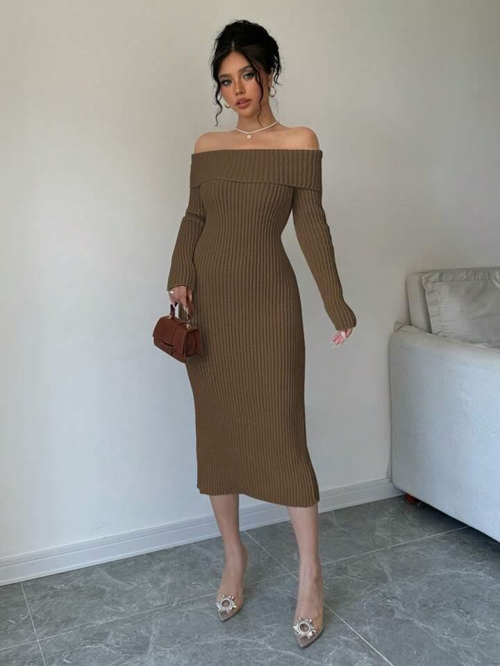 Midi Dress with Back Cut