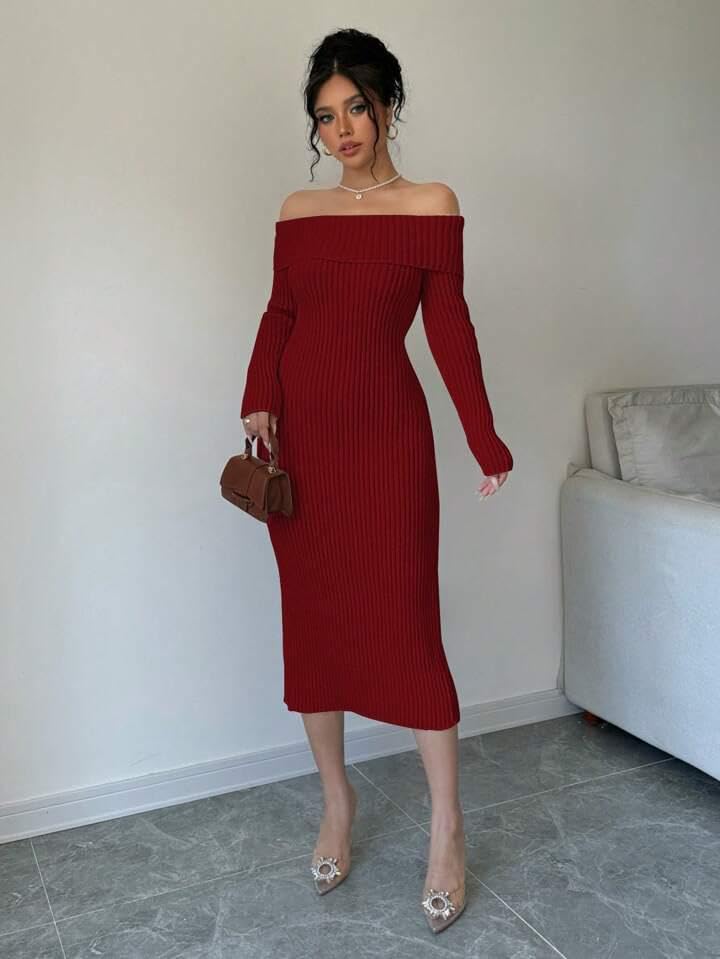 Midi Dress with Back Cut