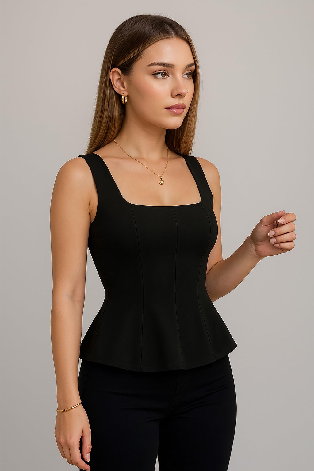 Square Neck A-Line Tops
