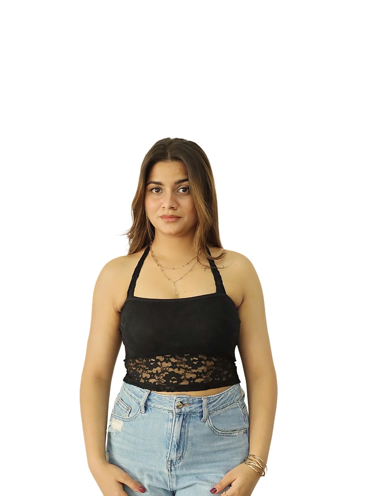 Collarless Top — Black