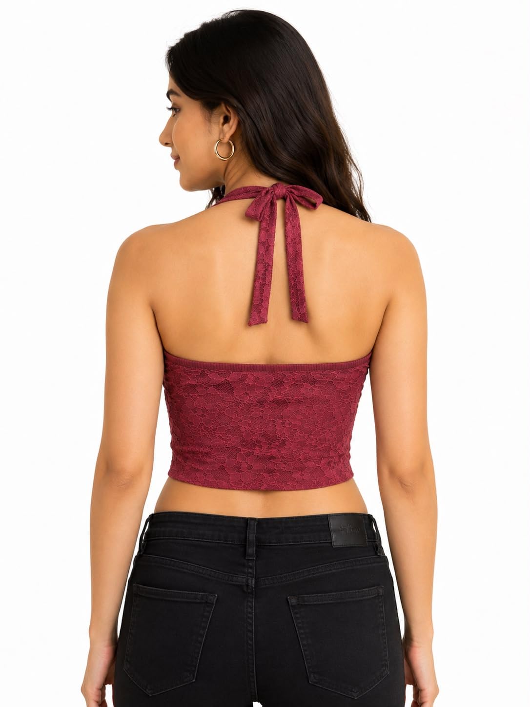Maroon sweetheart tieup plastic flower