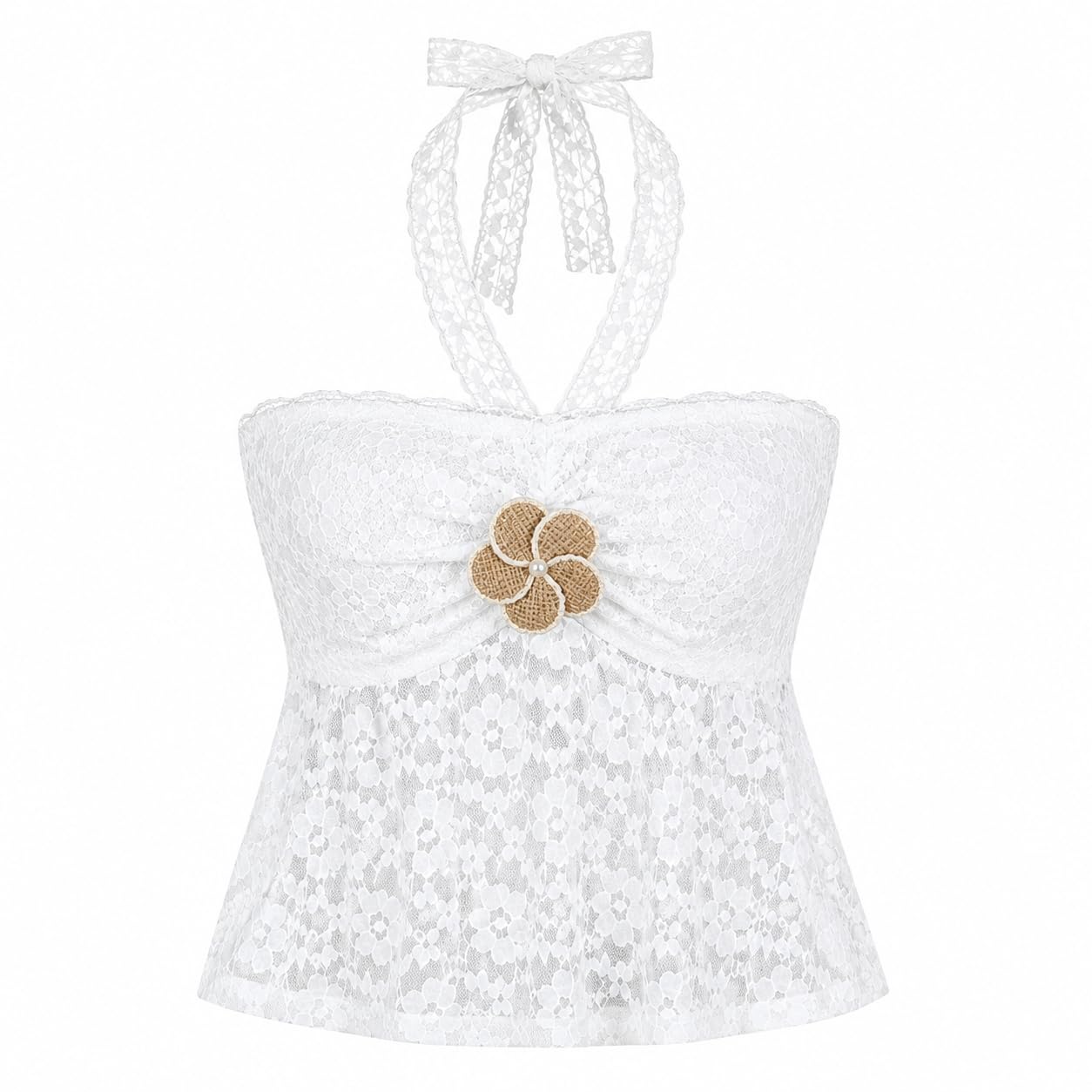 Lace_Double_Tube_Peplum — White