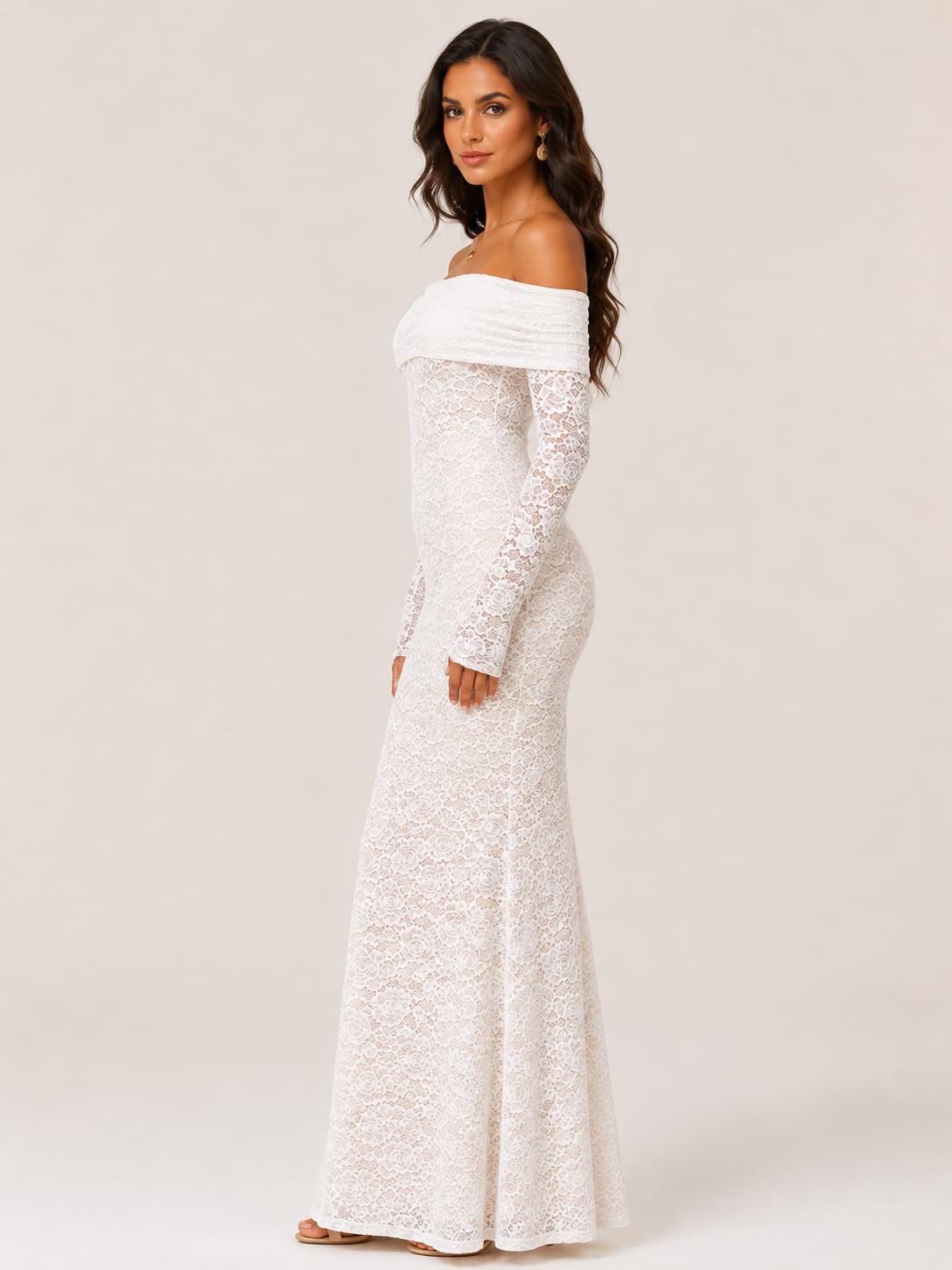 off shoulder maxi dress