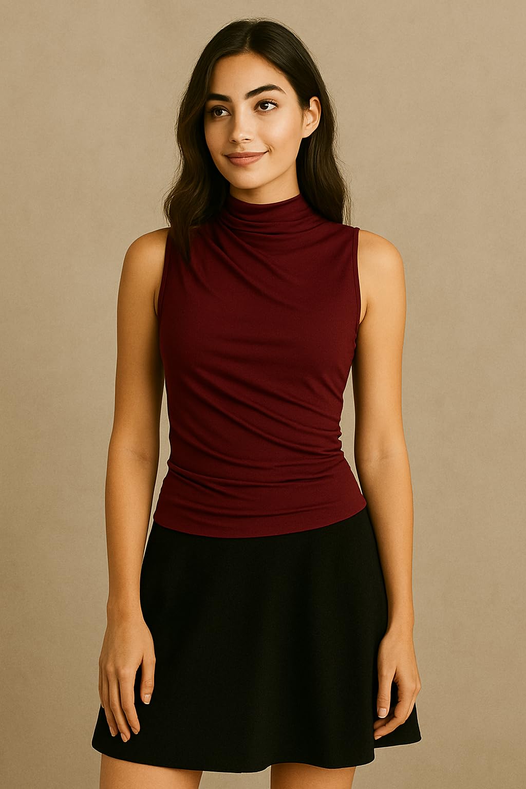 Funnel High Neck Top