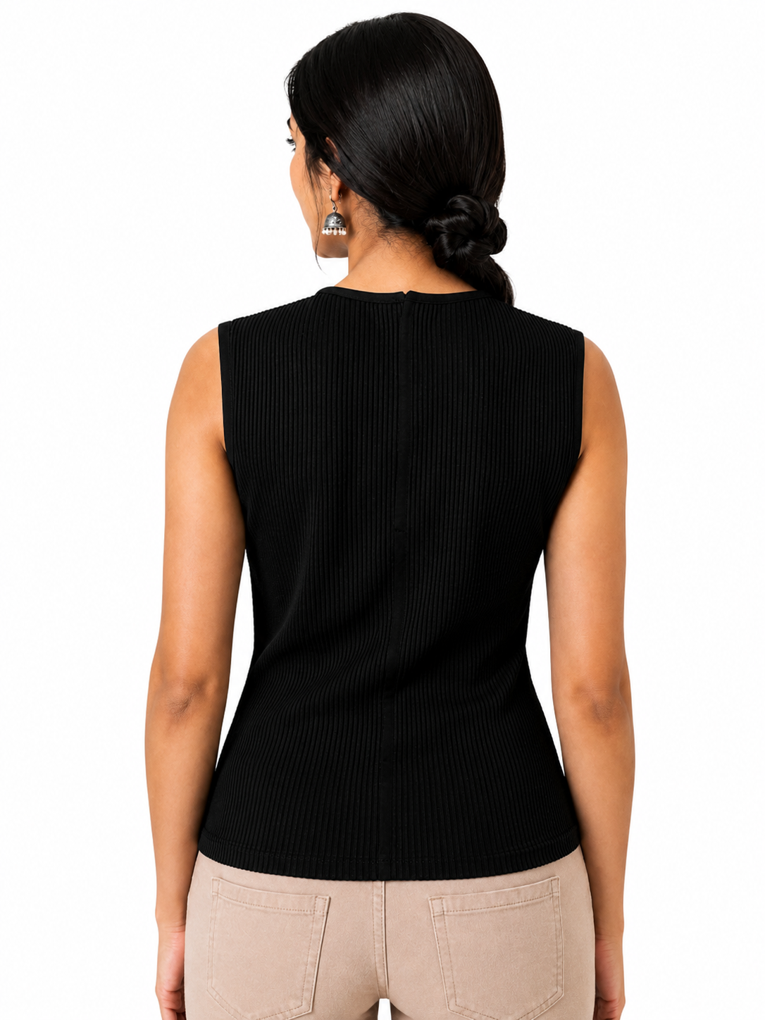 OOTDFY Women's Knot Front Slit Top product image 3