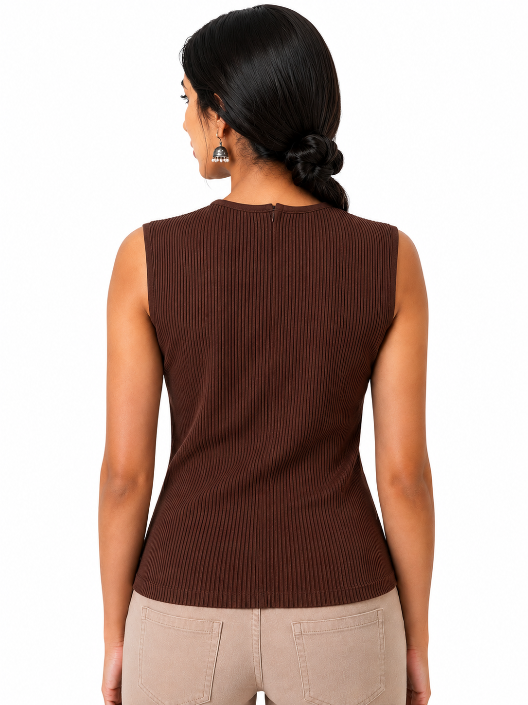OOTDFY Women's Knot Front Slit Top product image 8