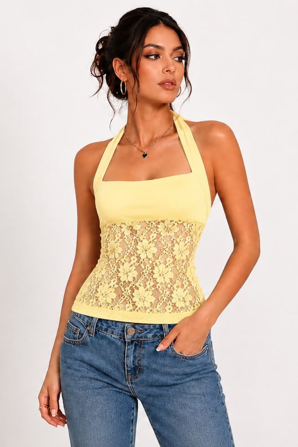 OOTDFY Women's Lace Halter Top product image 7