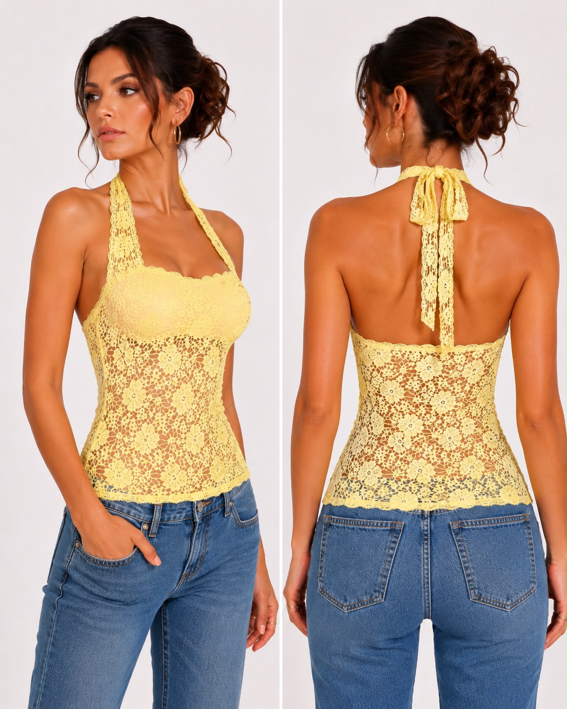 OOTDFY Women's Lace Halter Top product image 10