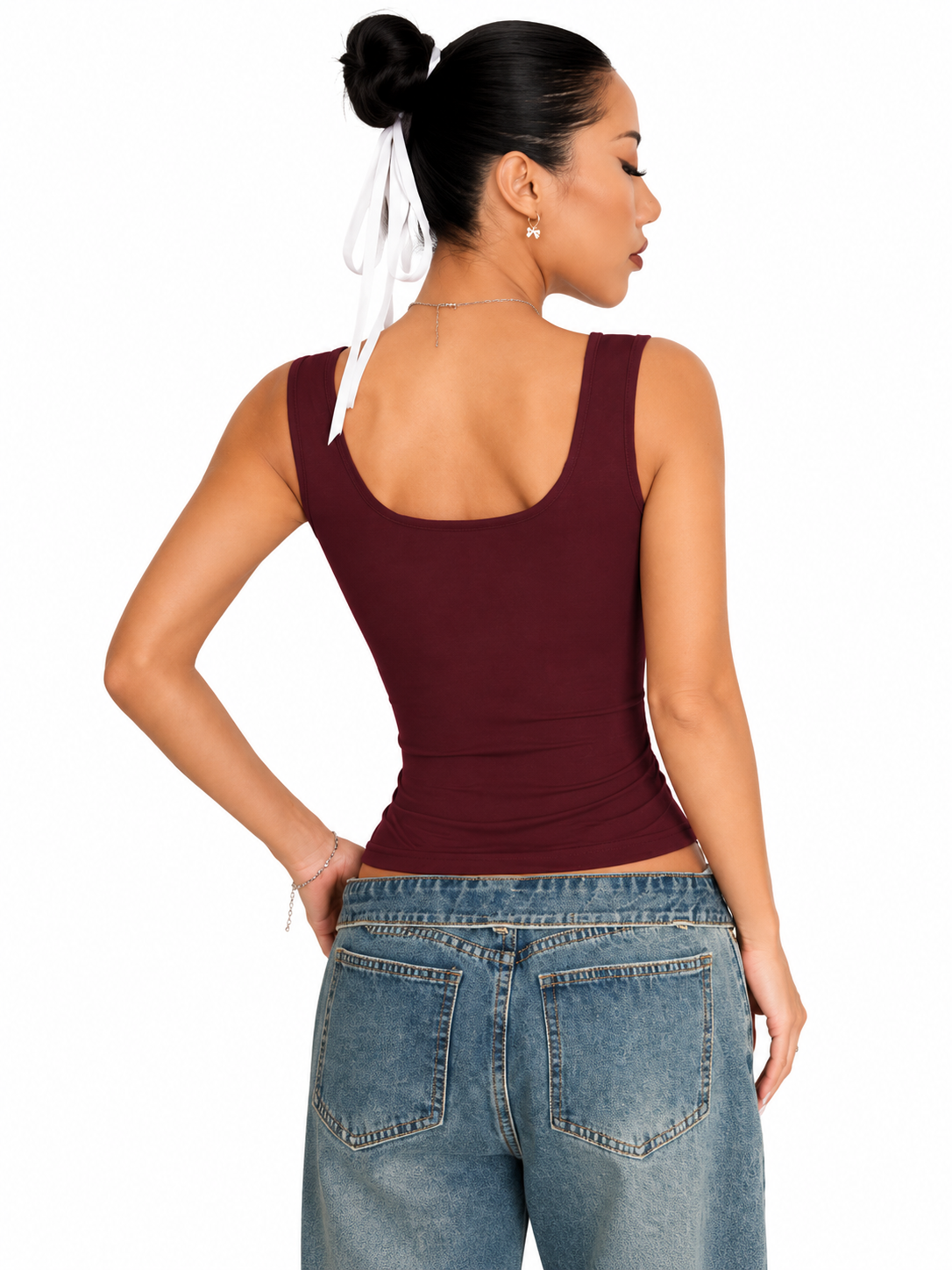 OOTDFY Women's Lace Square Neck Tank Top product image 9