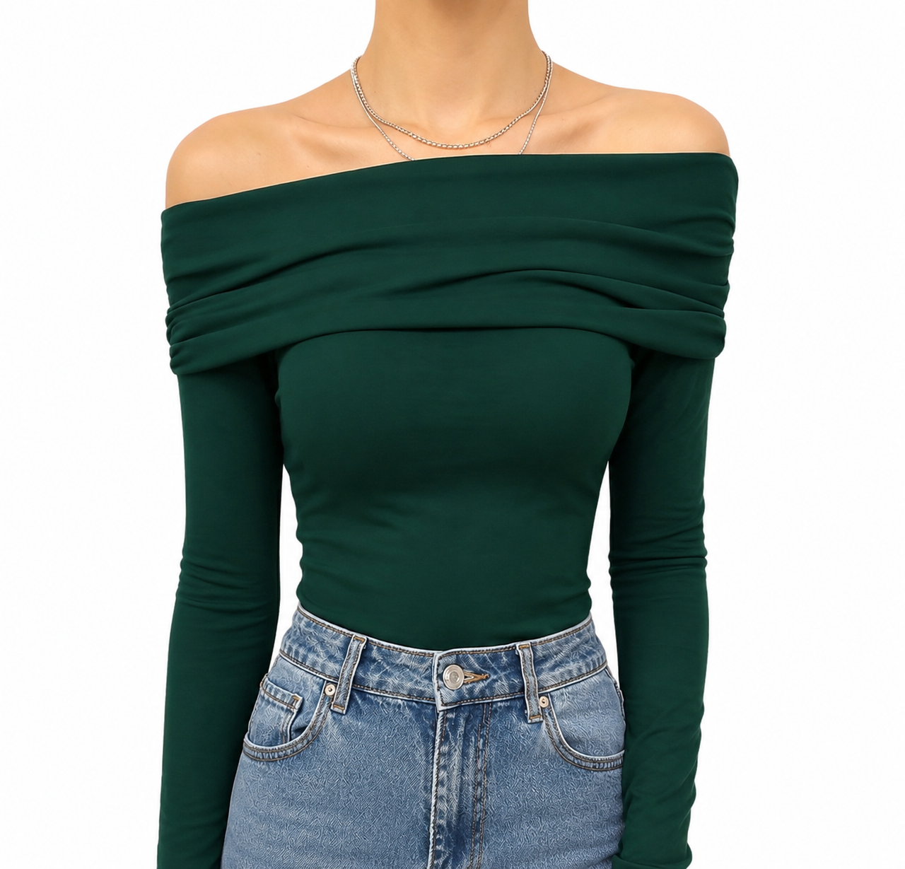 OOTDFY Women's Off Shoulder Full Sleeve Top product image 2