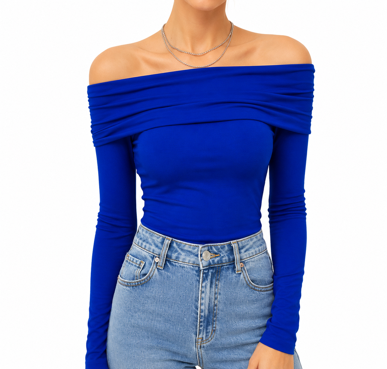 OOTDFY Women's Off Shoulder Full Sleeve Top product image 15