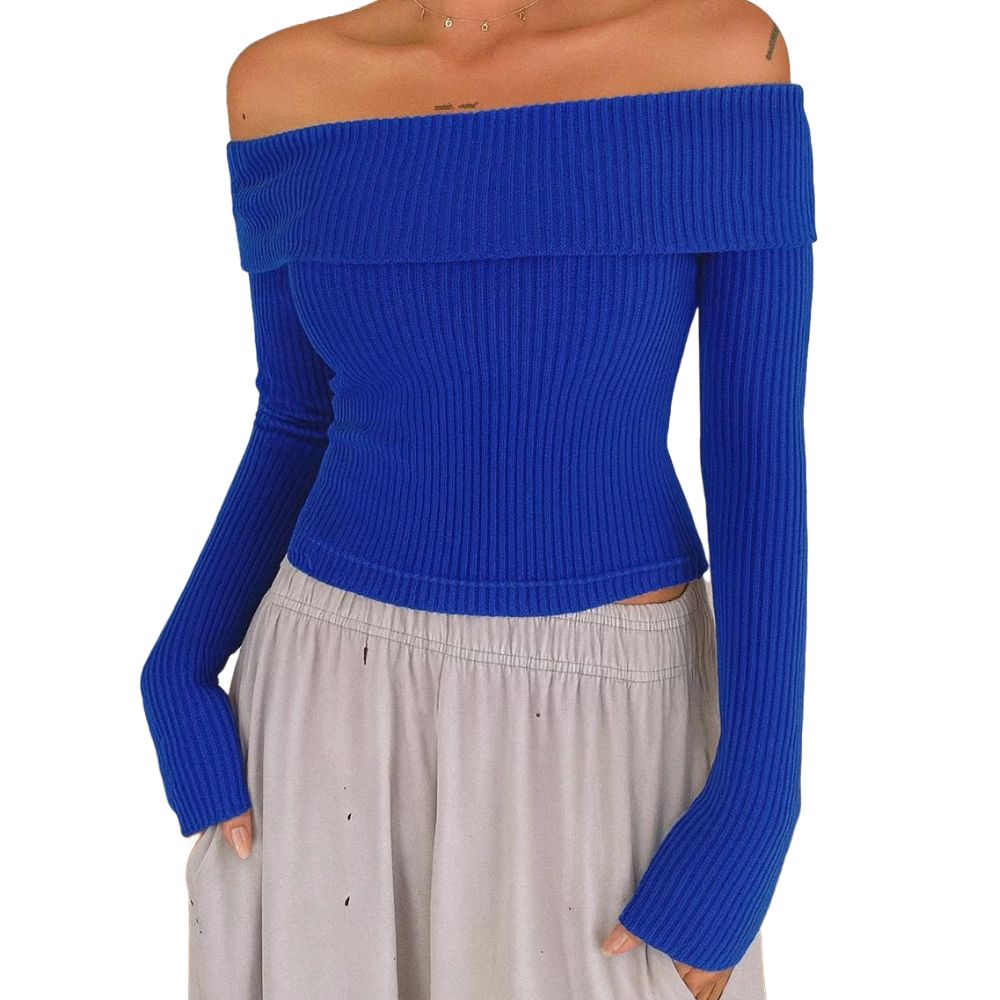 OOTDFY Women's Off Shoulder Full Sleeve Top product image 16