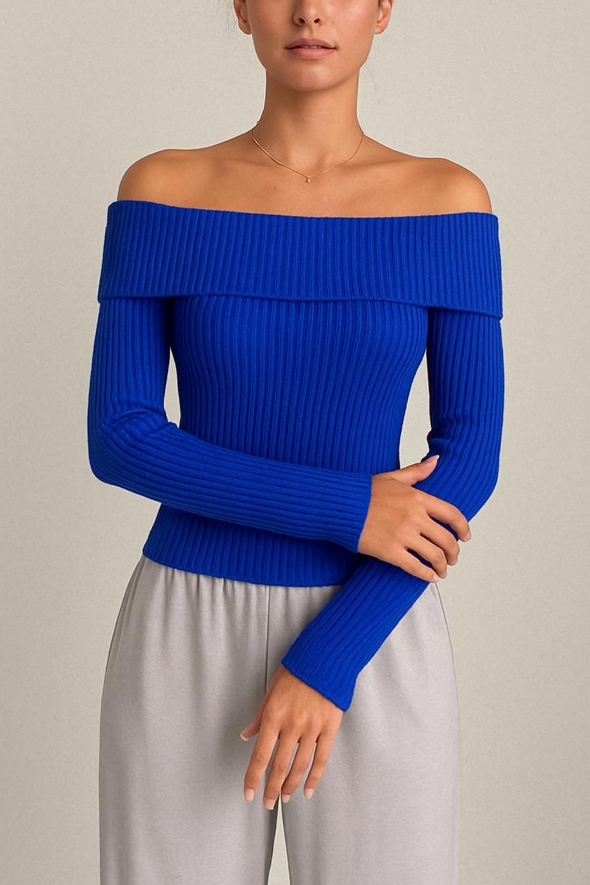 OOTDFY Women's Off Shoulder Full Sleeve Top product image 17