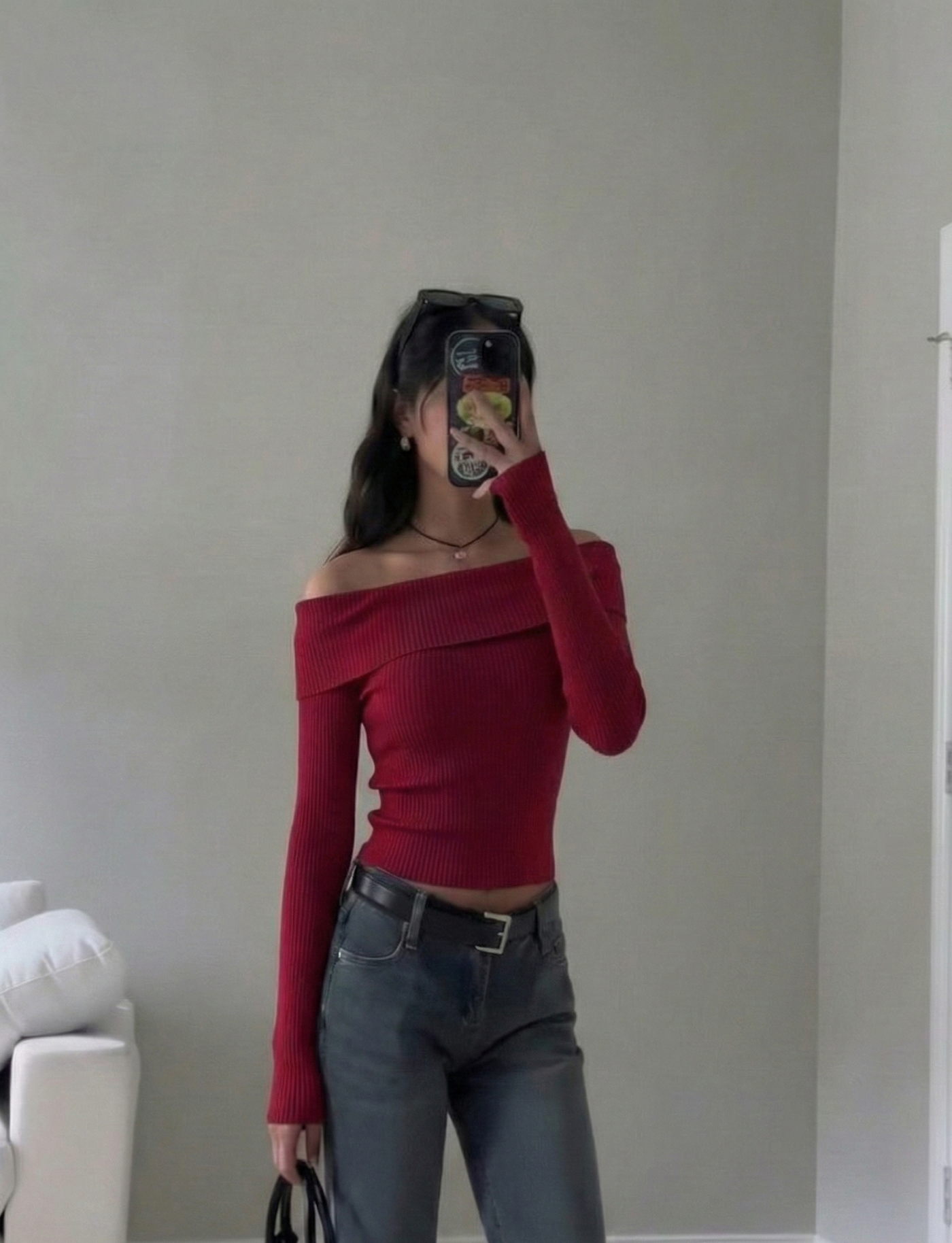 OOTDFY Women's Off Shoulder Full Sleeve Top product image 24