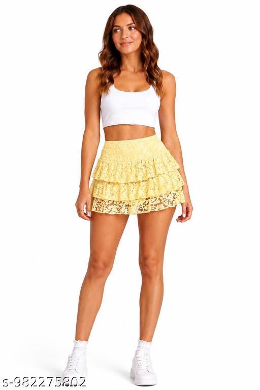 LACE FLARE SKIRT